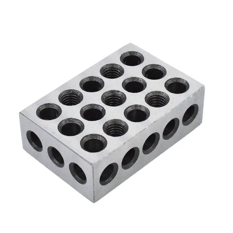 Five Pair 1-2-3 Blocks Set With 23 Holes For Precision Machining, 0.0002 Inch Squareness, Hardened Tool Steel Machinist Jig, side view