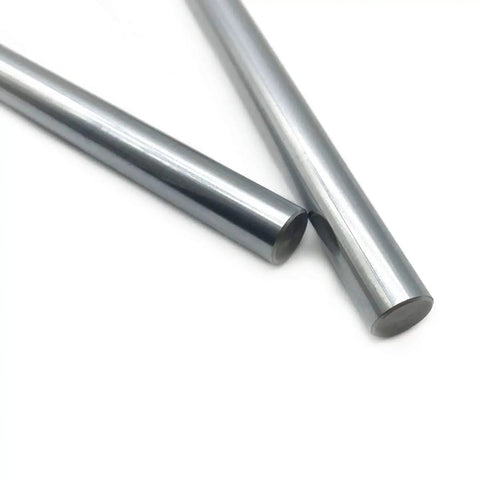 Linear Motion Rods 2 Pack 8mm x 400mm Case Hardened Chrome Plated Guide Rods For 3D Printer CNC And DIY Projects With Ultra Smooth Surface Finish And Metric H8 Tolerance, close-up view