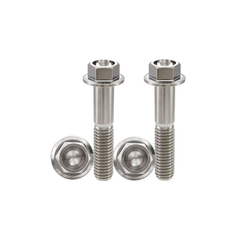 Titanium M6 Flanged Hex Bolts Set, 1.0mm Pitch, Assorted Lengths 5 To 80mm, Ti 6Al 4V Grade 5 Alloy, Allen Socket Head