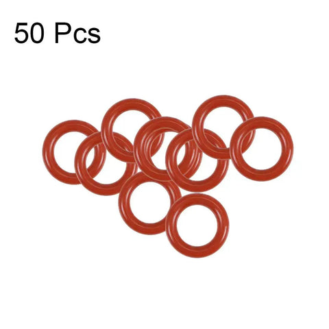 Silicone O Ring 8mm OD 5mm ID 1.5mm Thick VMQ Seal Gasket Red Pack Of 50 For Travel Mugs And Kitchen Gadgets Heat Resistant