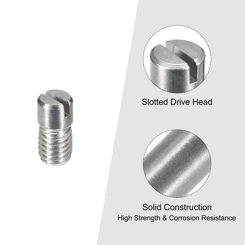 5Pcs M5 X 10mm Slotted Cylindrical Dowel Pin Set In 304 Stainless Steel For Furniture Cabinets External Thread Locating Pins
