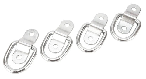 4 Pack Flip Ring Anchors With SecureX System For Cargo Security 400 Lb Load Limit And 1200 Lb Break Strength Zinc Plated Durable Hooks