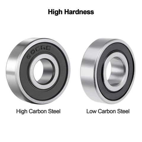Two 608-2RS ball bearings, double rubber sealed, 8x22x7mm, silver metal housings for skateboard/inline scooter