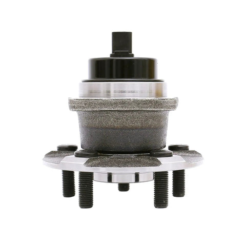 Front view of Rear Wheel Bearing Hub Assembly Bolt-On Fit for 2003-2008 Toyota Corolla, Matrix, 2004-2009 Prius, 5 Lug, ABS Model