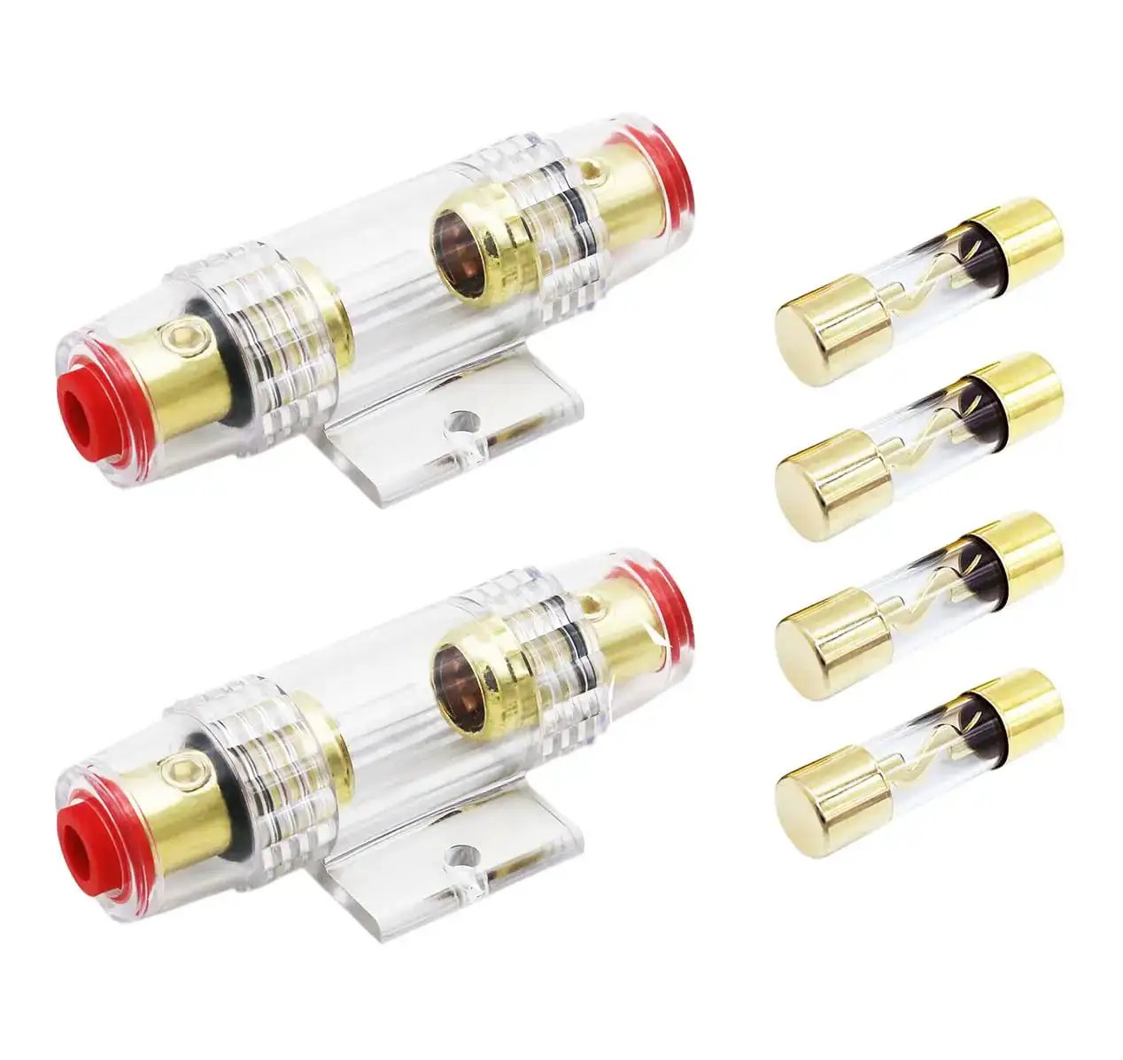 Inline AGU Fuse Holder For 4 To 10 Gauge Wire With Fou...