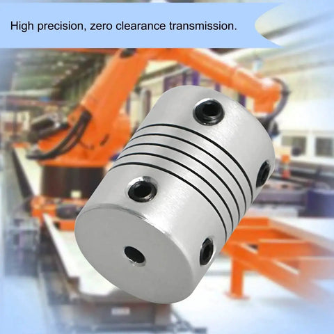2 Pack Flexible Beam Couplings 4mm To 8mm Shaft, 19mm Outer Diameter, 25mm Length, M4 Screws, for CNC and 3D Printers