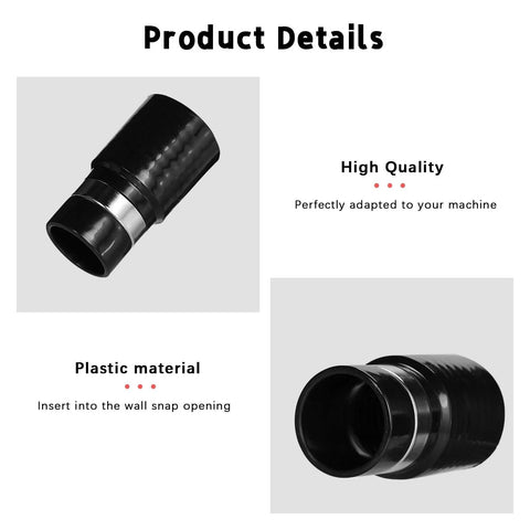1-1/4 Inch Central Vacuum Hose Adapter Universal Connector For Wet And Dry Systems, features and materials displayed