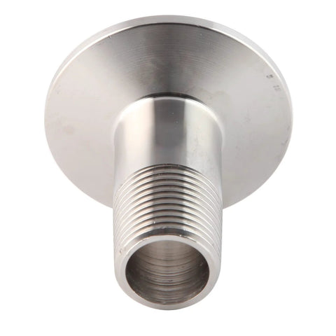 Stainless steel Metaland 1.5 in tri-clamp to 3/4 in NPT male sanitary home brew adapter with ferrule OD 50.5 mm