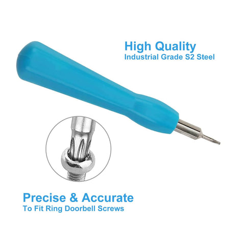 Doorbell Screwdriver Replacement Kit For Ring Video Doorbell Series And Pro Elite featuring dual head Torx T6 and T15