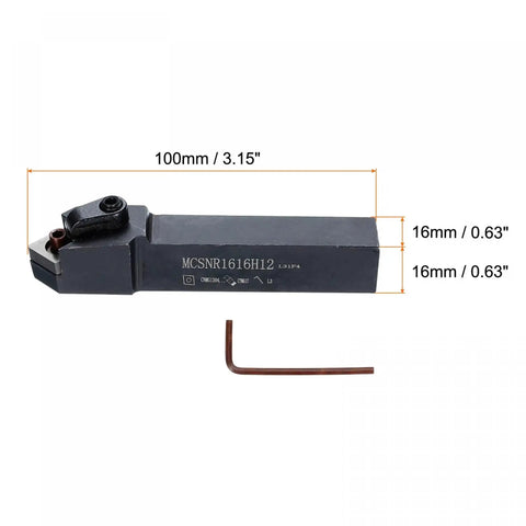 Indexable CNC Lathe Turning Tool Holder 45 Degree MCSNR1616H12 Five Eighth Inch Shank with wrench