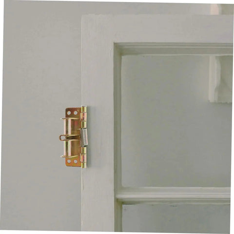 Heavy Duty Aluminum Alloy Cabinet Hinges With Thick Design For High Load Capacity installed on a white cabinet door.
