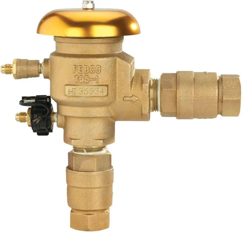 Bronze 1 Inch Heavy Duty Pressure Vacuum Breaker Backflow Preventer with Quarter Turn Shutoff NPT Connections
