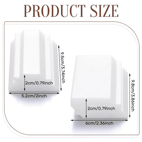 Two Pack Pro Grade 45 Degree Lock Miter Router Bit Setup Jigs For One Half Inch And Three Quarters Inch Stock dimensions shown