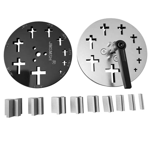 Disc Cutter Cross Shape Set Of 9 Punches for Jewelry Making Pendant Forming Mold Dope Pro Grade SKH-9 Steel Jewelry Punches for Crafts