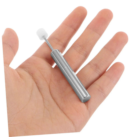Hand holding Universal Trash Can Lid Damper Replacement Soft Close Hydraulic Piston For Kitchen Garbage Cans Easy Install