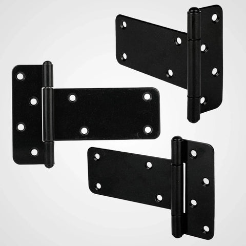 6 Inch Heavy Duty Gate Hinges 280 Lbs Capacity Black 4 Pack With Screws Included For Wooden Fences Barn Doors And Outdoor Gates