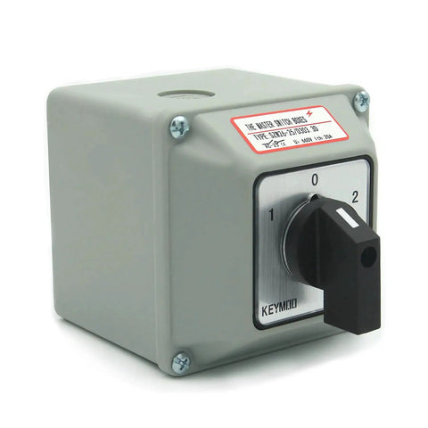 25A Rotary Changeover Switch In Exterior Box For Solar Power System With 3 Positions and Flame Retardant Housing