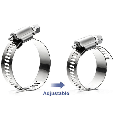 Hose Clamp Assortment 180 Pcs Stainless Steel Worm Gear Clamps Kit For Fuel Line Plumbing Automotive