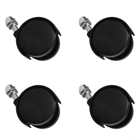 Four Pack Replacement Caster Wheels For Midea Electric Oil Heater 40x30mm Omni Directional Wheels With 8mm Thread Black Plastic Swivel Casters