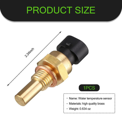 Engine Water Temperature Sensor For Cars Reliable Cooling Temperature Sensor Replacement Part Fits Delphi Gold And Black Metal Body With Tight Threads Easy Install Durable And Accurate Reading