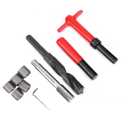 10 Piece Thread Repair Kit M18x1.5 Stainless Steel Insertion Tool Set With Thread Inserts And Tap, Breaker, Hex Wrench, And Case