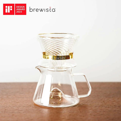 Tornado Duo Pour Over Coffee Dripper Barista Grade With Double Wall Glass Insulated Body Easy To Clean Dripper For Home Or Office 1 To 2 Cups 18 Rib Design Slows Water For Rich Flavor And Smooth Extraction