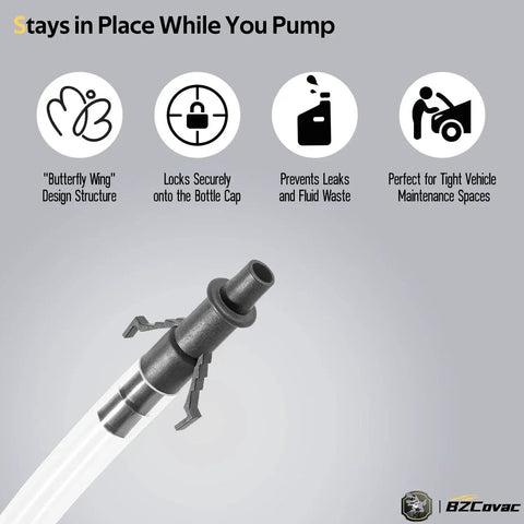 30cc Hand Oil Transfer Pump For Gallon Bottles Gear Oil And Transmission Fluid with secure design and leak prevention features.