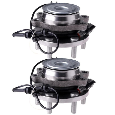 2 Pack Front Wheel Hub Bearing Assembly With ABS Sensor For Nissan Frontier 6 Lugs Fits 2013 2018 Desert Runner 4.0L And 2011 2015 LE 2.4L Direct Replacement Left And Right, side view
