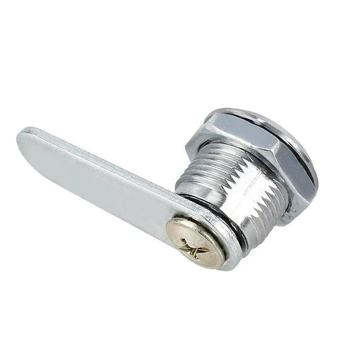 Cam Lock For Drawer Cabinet 0.69 Inch Outside Cylinder, Five Eighths Inch Length, fits three-eighths inch panel thickness key view.