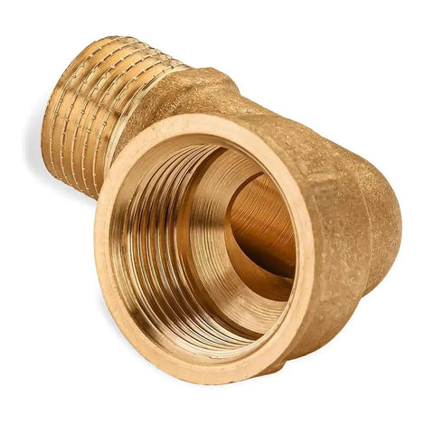 Forged Brass Pipe Fitting Elbow One Half Inch Male To Three Quarter Inch Female 90 Degree Street Elbow For Plumbing And Heating