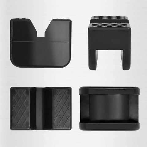 Universal Rubber Jack Pad Adapters For Rail Pinch Welds Anti Slip 2 Pack, black rubber, slotted, anti-slip surface, 2-3 ton jacks