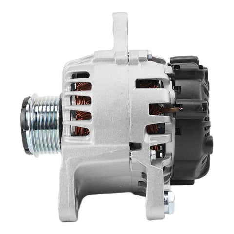 Drop In High Output Alternator For Hyundai Elantra 2011 Through 2017 And Kia Forte Forte5 Forte Koup Soul 2012 Through 2016 1.8L 2.0L L4 Replaces 11610N FG10T011 37300-2E210 3730023650RU 2610428 2618577 side view