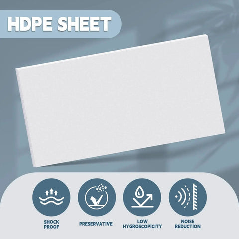 White HDPE Sheet For CNC And DIY Projects Half Inch Thick 24 By 48 Inches High Density Polyethylene Board For Industrial Machining Marine And Workshop Use Pro Grade Heavy Duty Durable For Cutting Milling And Fabrication Sasylvia.