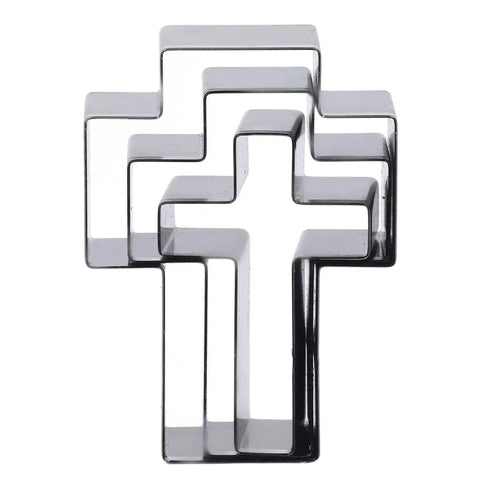 Crossed Shape Hollow Punch Cutter Die Set For Leather Crafting Three Sizes Durable Alloy Steel