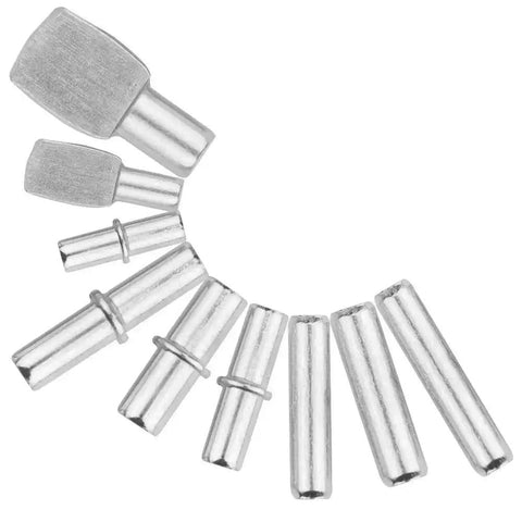 100 Piece Shelf Pins And Pegs Assortment For Wood Shelves And Cabinets 10 Styles With 5mm And 6mm Diameters in various shapes