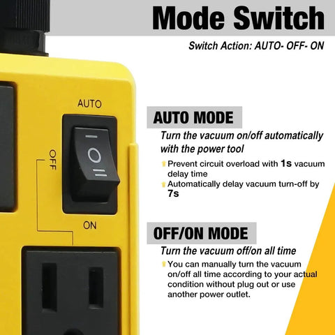 Automatic Vacuum Switch For Power Tools And Table Saws From SENCTRL Auto On Auto Off With Manual Mode Load Sensing