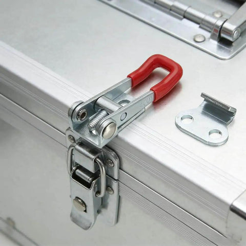 Four Piece Quick Release Latch Clamp Set In 304 Stainless Steel For Boxes Panels And Toolboxes, Adjustable Release Mechanism Installed
