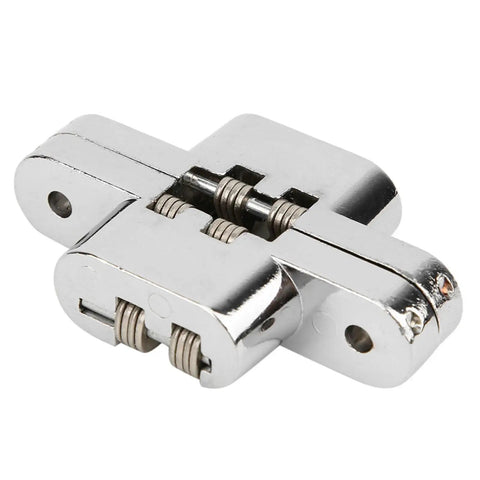 180 Degree Zinc Alloy Hidden Door Hinge For Cabinets And Furniture Concealed Cross Hinge No Fuss Install Kit