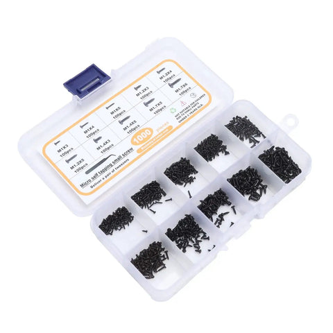 Ultimate Handy Self Tapping Screws Set In Carbon Steel With Pan Head Kit And Tweezers Ten Size Range for organizing small DIY projects