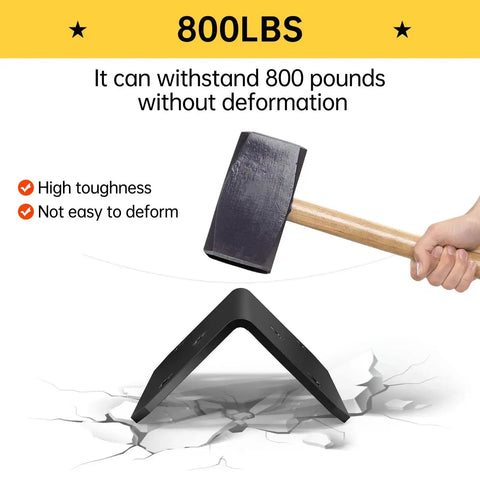 2x4 Inch Galvanized L Bracket 15Pcs Heavy Duty Steel tested with hammer for 800 lb capacity without bending