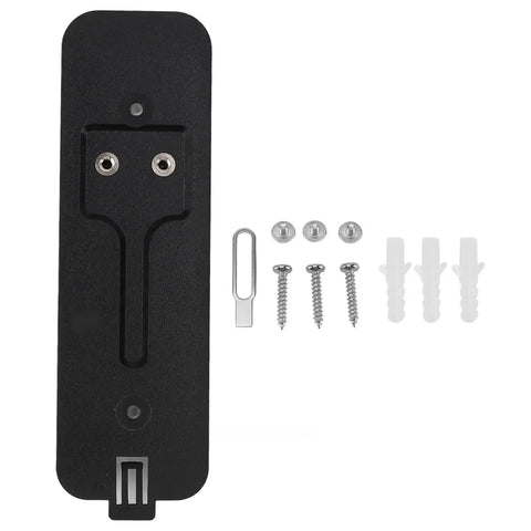 Sturdy Black Back Plate Mount Accessory For Video Doorbell Quick Install And Easy Repair with screws and wall anchors