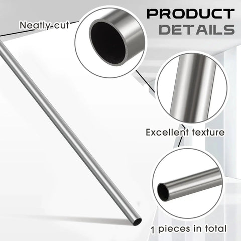 One Inch Outer Diameter 304 Stainless Steel Tubing 72 Inch Length Thickened Wall Weldable Round Metal Tube 16 Gauge Industrial Grade