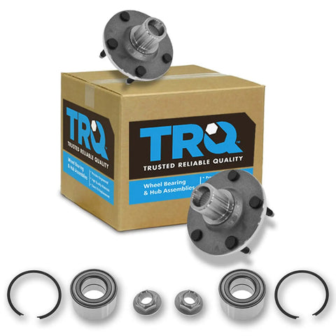 Two Piece Front Wheel Bearing And Hub Kit For Ford Escape Mazda Tribute And Mercury Mariner 2001 2012 2001 2011 2005 2011 Driver Side And Passenger Side Replacement Set No Hassle Install with components and box.