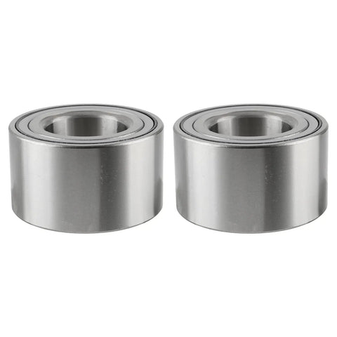 Front Wheel Hub And Bearing Assembly Pair For Mazda 3 2005 2013 And Mazda 5 2006 2010 5 Lug Front Left Or Right Fits Replaces LS-WHB003 2 Pack Durable Steel Bearings For Long Life And Smooth Rolling showing two steel bearings.