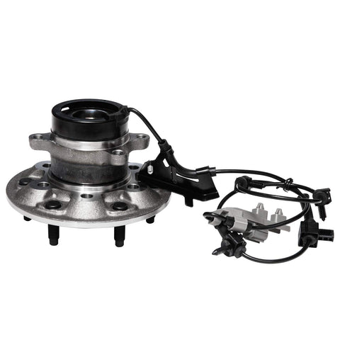 Front view of Front Wheel Bearing And Hub Assembly Set For 2004-2008 Chevrolet Colorado And GMC Canyon RWD With Z71 Suspension, 6-Stud Hub With ABS
