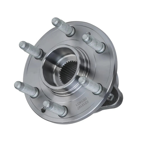 Close-up of 2 Pack Front Wheel Bearing Hubs Assembly For 2015-2021 Chevy Colorado And GMC Canyon 4WD Front 6 Bolt ABS Tone Ring Hub Kit