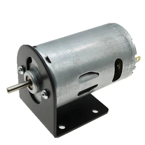Beefy Heavy Duty Metal Motor Mount Bracket for DC Motors 550 545 540 With Screws and Electric Drill Holder, installed view