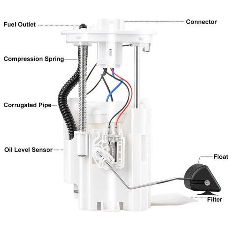 Side view of Electric Fuel Pump Module Assembly With Sending Unit For Toyota Camry 2007-2011, showing components.