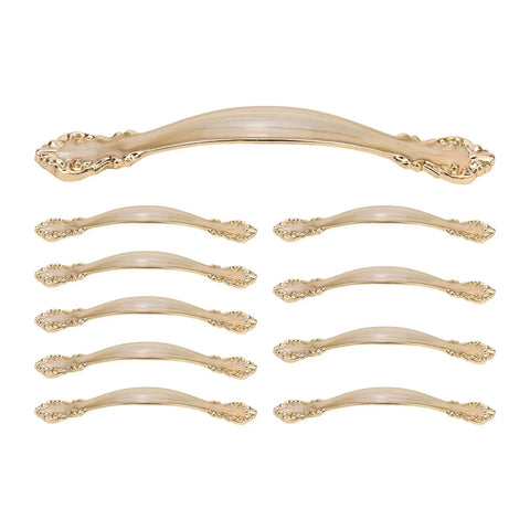 10 Pcs Vintage 6 Inch Amber Drawer Handles With 3.78 Inch Center-To-Center for Dresser Wardrobe Nightstand and Cabinet Renovation