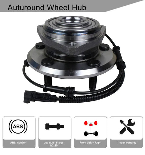 Two Pack Front Wheel Hub And Bearing Assembly For 2007 2010 Jeep Wrangler Front Axle 5 Lug With Abs Driver And Passenger Sides